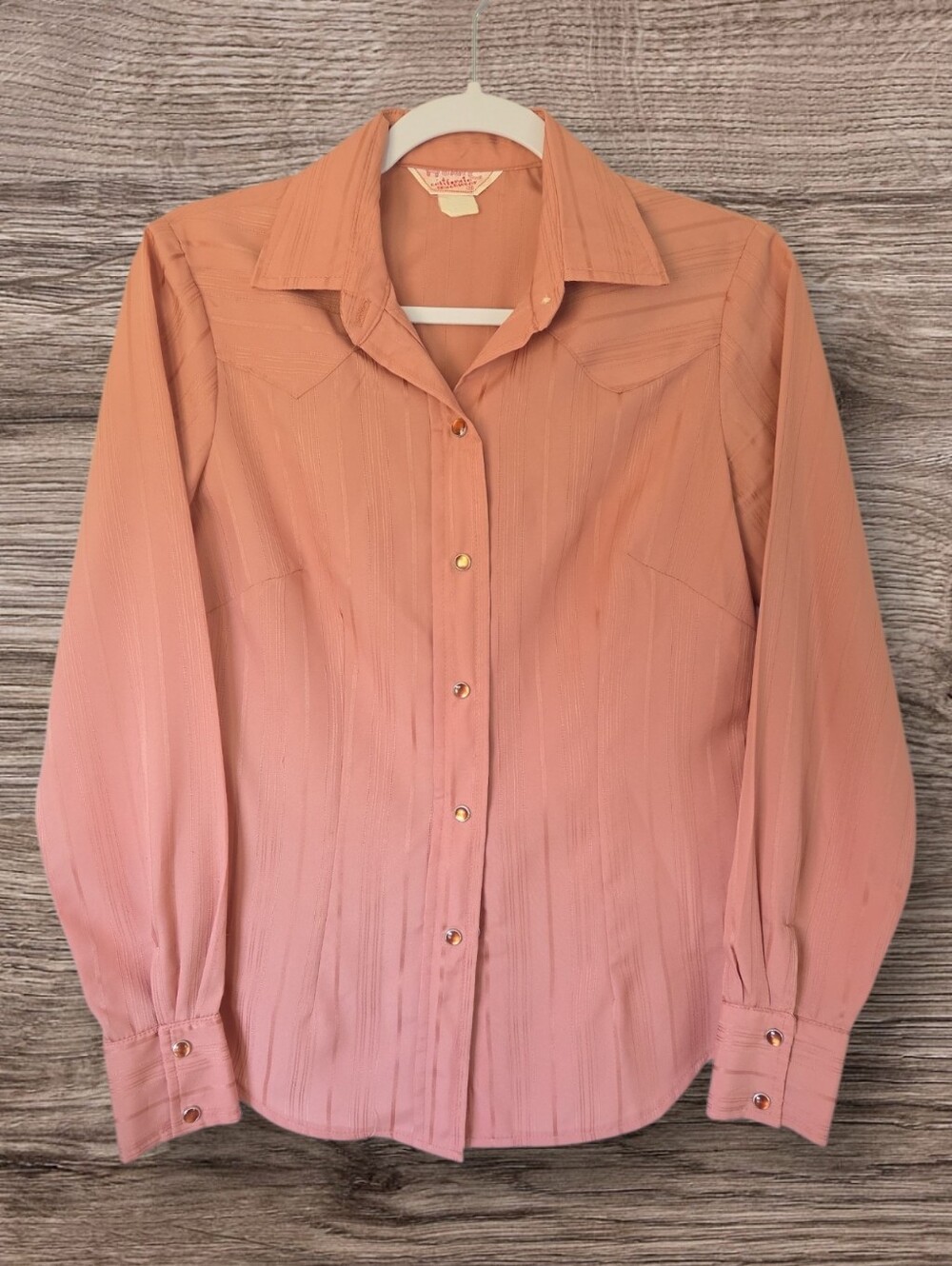 Vintage H Bar C Western Pearl Snap Button Down Cowboy Shirt Women's M